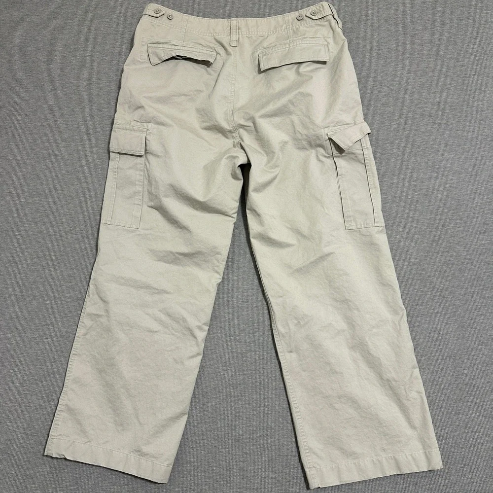 Gap Cargo Pants Beige Khaki Relaxed Fit Cotton Vintage 2007 Utility Mens 37x30.5